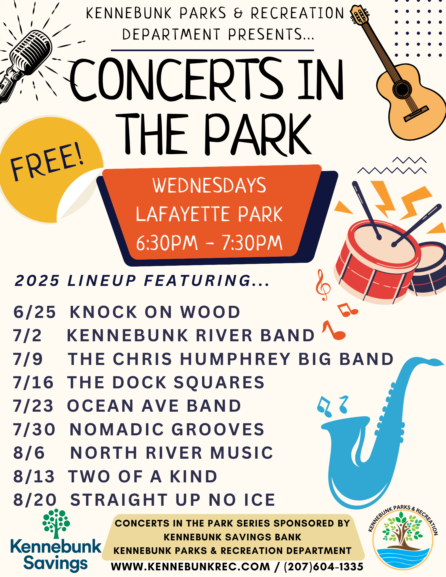 Concerts in the Park Flyers