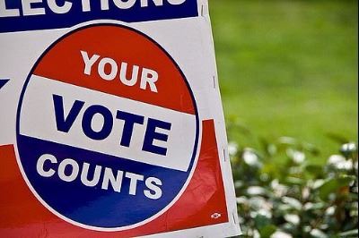 You're vote counts lawn sign